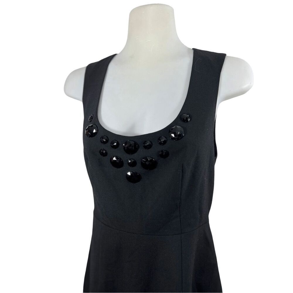 Express‎ Black Sleeveless Cocktail Dress Size 4 Party Date Night LBD Jeweled - Picture 3 of 11